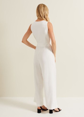 Phase Eight Tia Jumpsuit White Australia | MP3571920